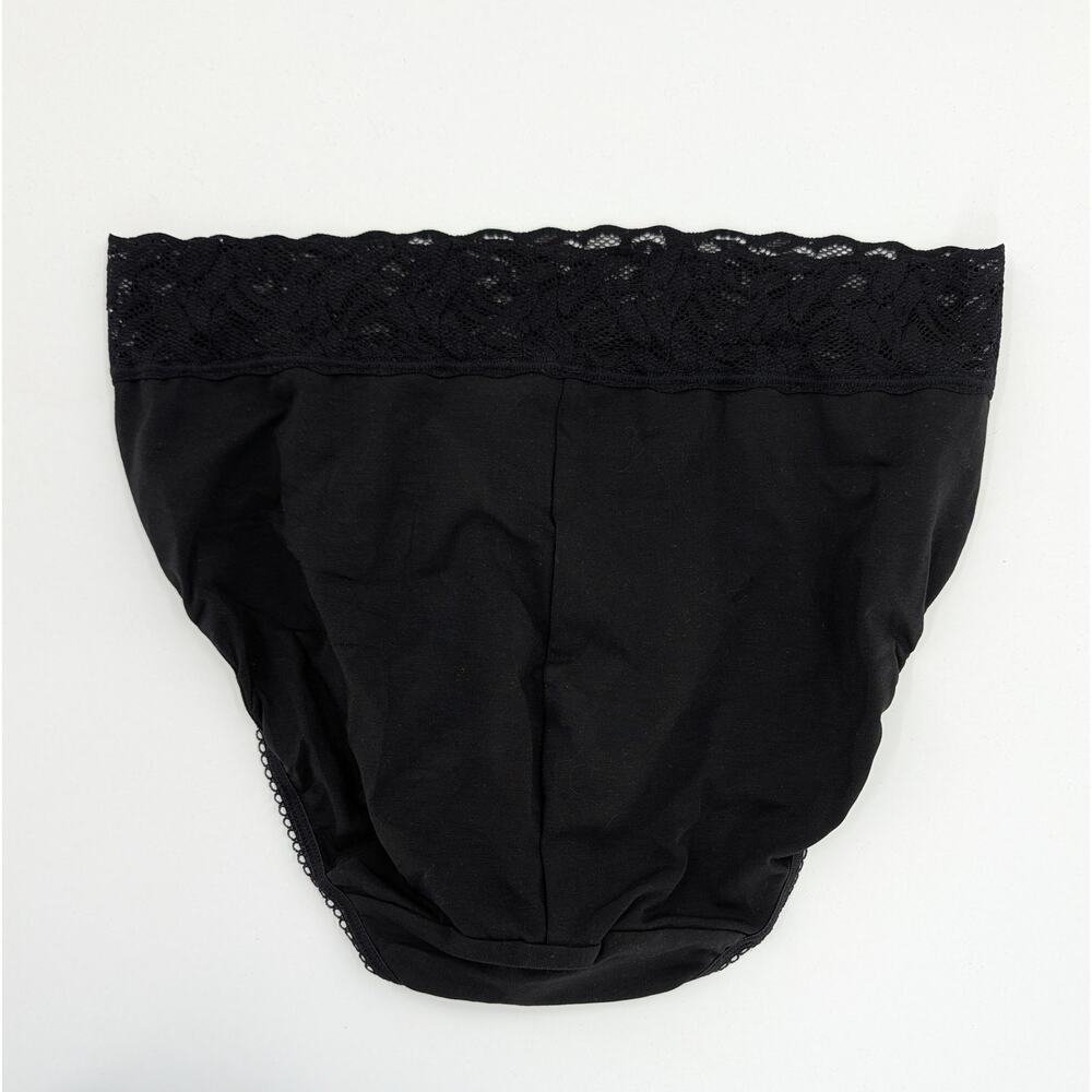 Wacoal Cotton Suede Hi Cut Brief Black - Picture 7 of 8